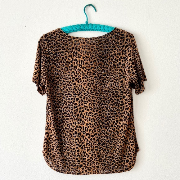 Vintage Leopard Print Semi Sheer Shirt - Picture 6 of 7